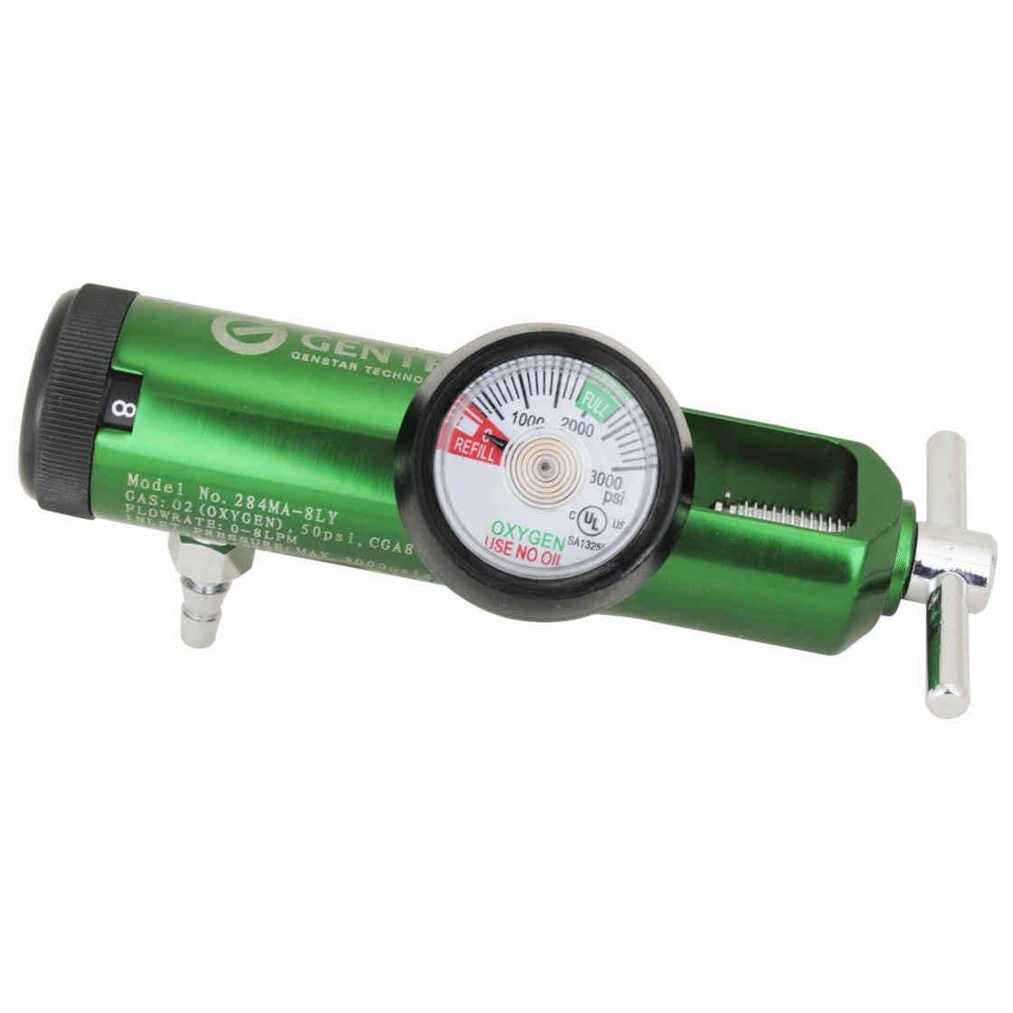 O2 Oxygen Regulator 0-25 LPM - Hose Barb Only