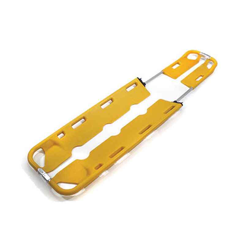 Emergency Scoop Stretcher Lightweight Adjustable Medical Immobilization Transportation with Patient Restraint Straps - Yellow