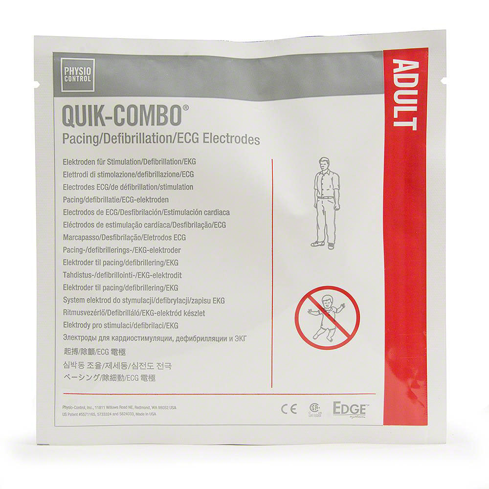 Physio-Control Electrode Pads with QUIK-COMBO (Leads-In)