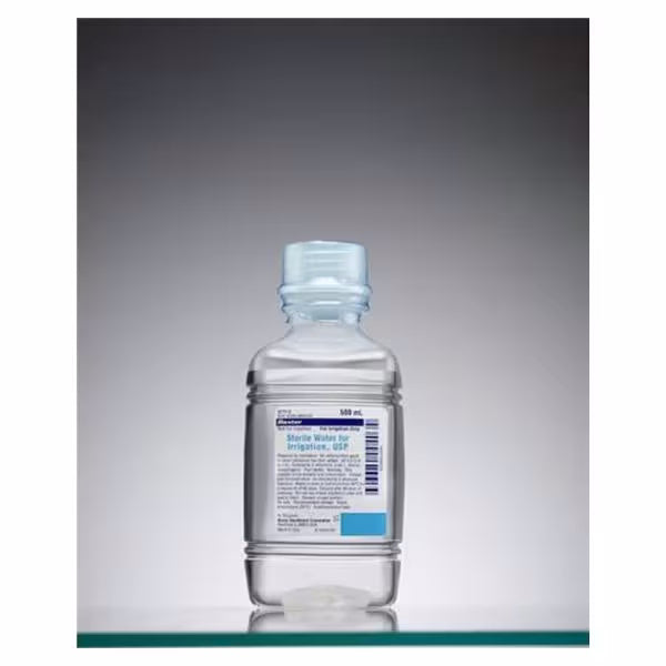Sterile Water Bottle - 500ml - Irrigation Solution - Case of 18