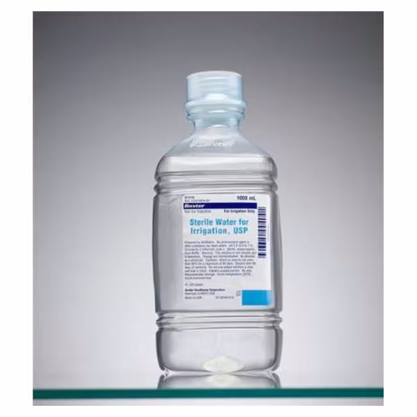 Sterile Water Bottle - 1000ml - Irrigation Solution - Case of 12
