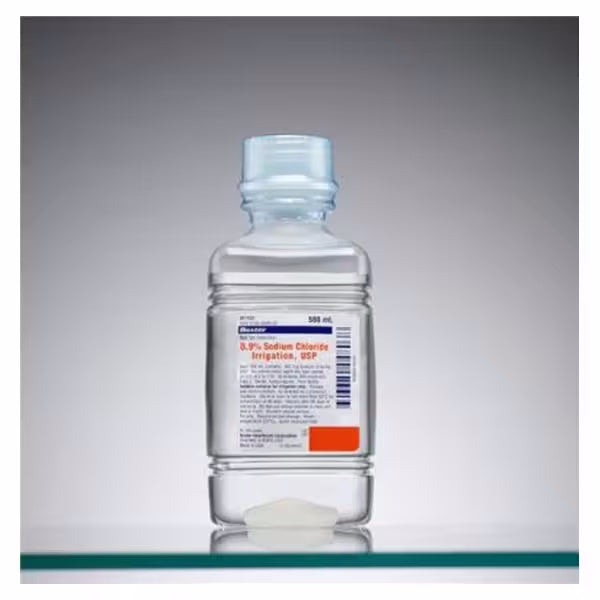 Sodium Chloride 0.9% Bottle - 500ml - Sterile - Irrigation Solution - Case of 18