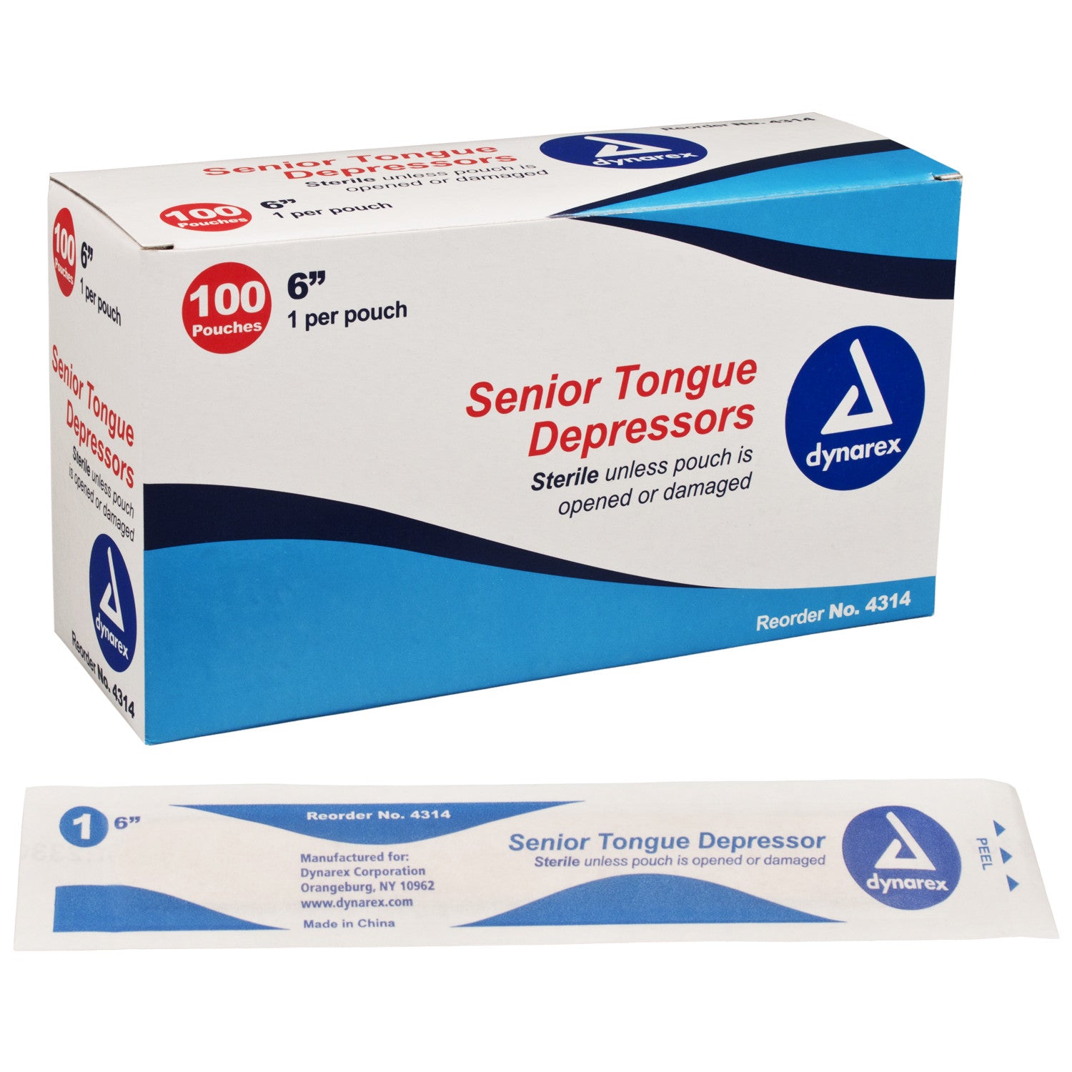 Tongue Depressors - Wood - Sterile - Box of 100