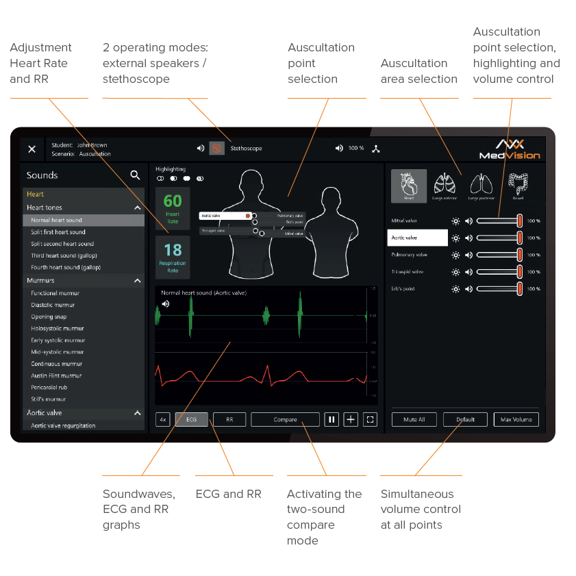 MATT: MedVision Auscultation Task Trainer