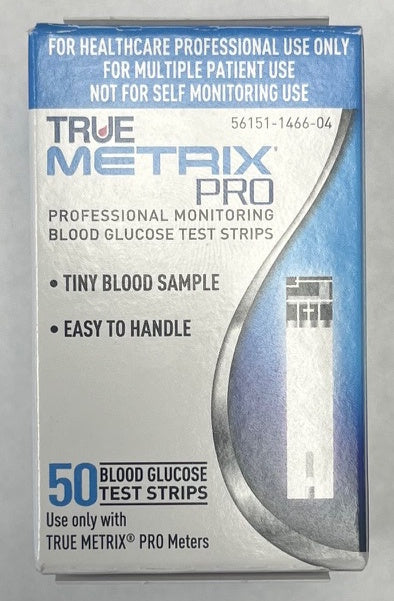Test Strips for the True Metrix Pro Glucometer - Box of 50