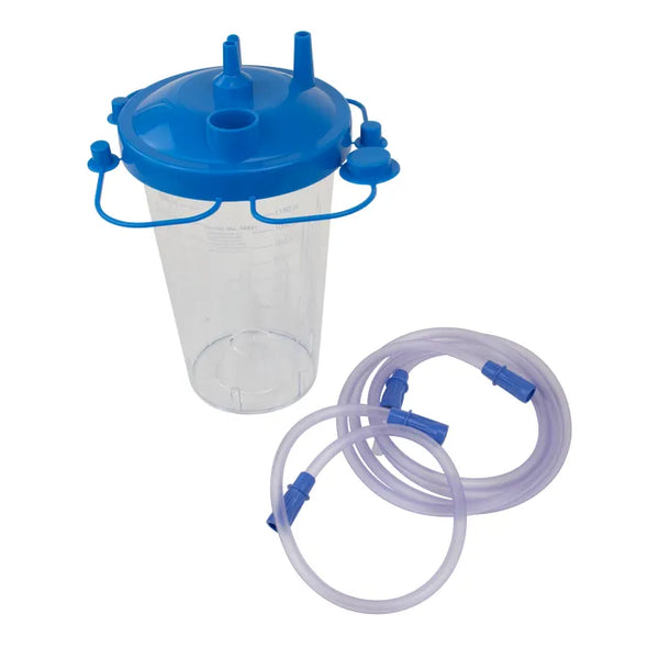 1200cc Hi-Flow Suction Canister W/Tubing - Taller and Thinner Version