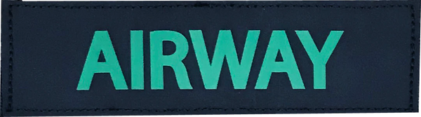 ID PLATE Black with Green letters "AIRWAY"