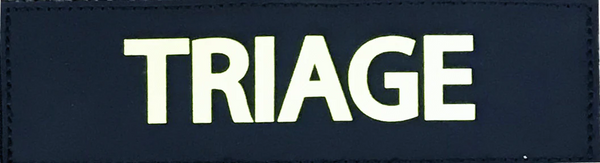 ID PLATE Black with Yellow letters "TRIAGE"