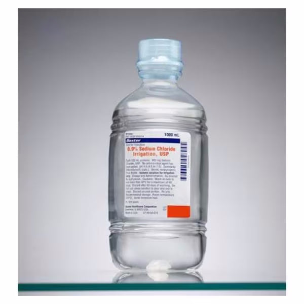 Sodium Chloride 0.9% Bottle - Saline Irrigation Solution - 1000ml - Case of 12