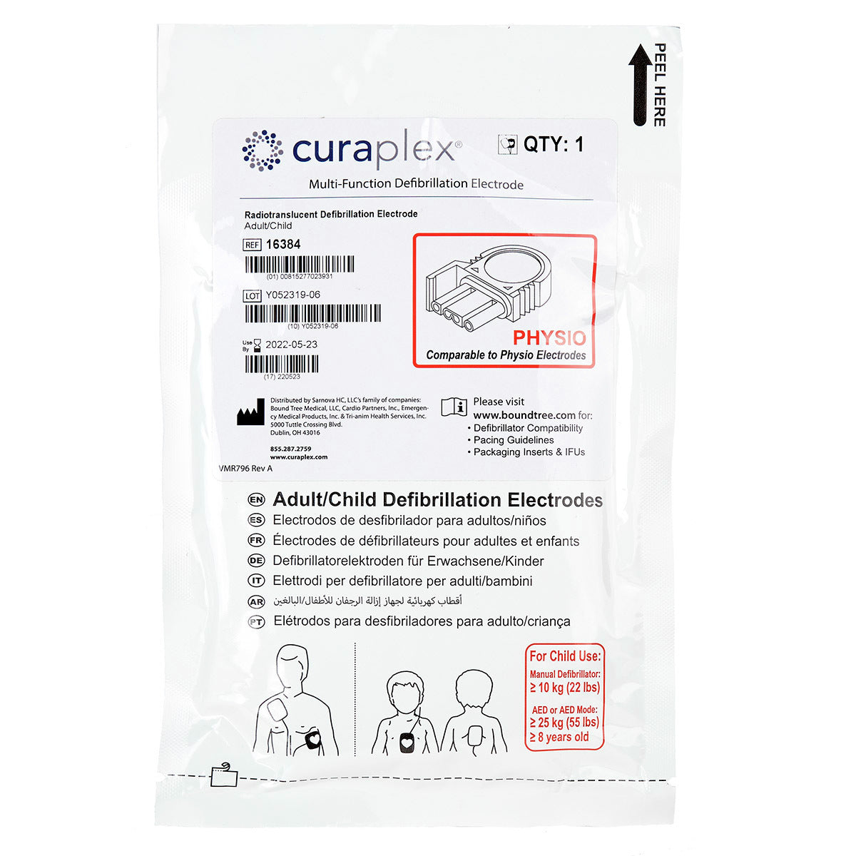 Physio-Control Multi-Function Defibrillator Pad - Leads In