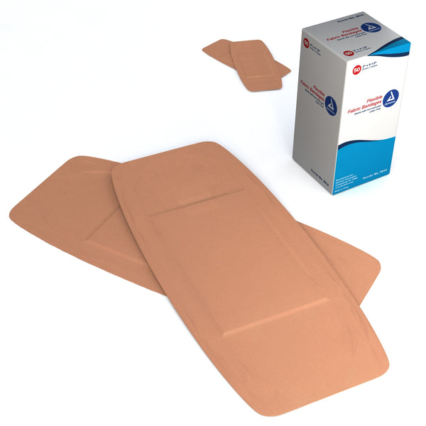 Adhesive Fabric Bandages - Large - Sterile - 2" X 4 1/2" - Box of 50
