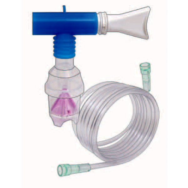 Nebulizer - 7FT Oxygen Tubing - "T" and Mouth Piece - Individual or Case of 50
