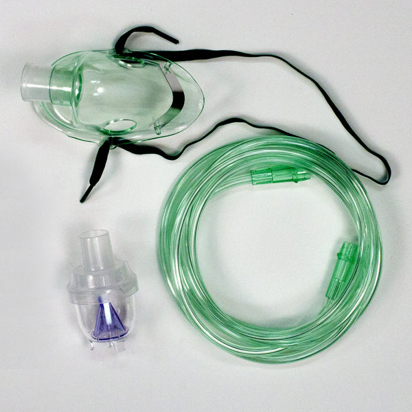 Nebulizer - 7ft Oxygen Tubing - Pediatric Aerosol Mask - Case of 50