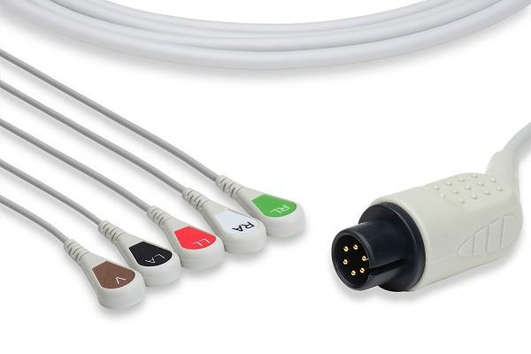 5-Lead Patient Cable with Integral Lead Wires for Zoll E, M & R Series Defibrillators