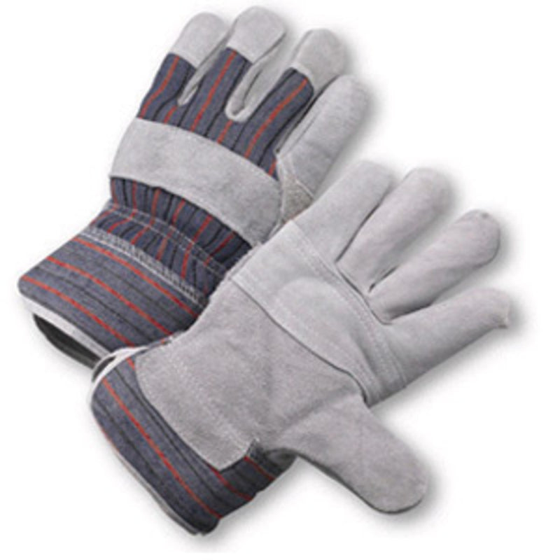 Split Leather Palm Glove - Economy Grade - Large - With Canvas Back And Safety Cuff