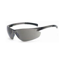 Classic Plus Gray Frameless Safety Glasses With Gray Polycarbonate Hard Coat Lens