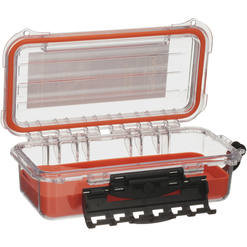 Orange Waterproof Dry Box - Narcotic Box - With Clear Lid and Lanyard