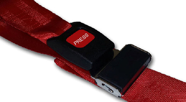 Stretcher / Cot Straps - Metal Push Button Buckle - Black
