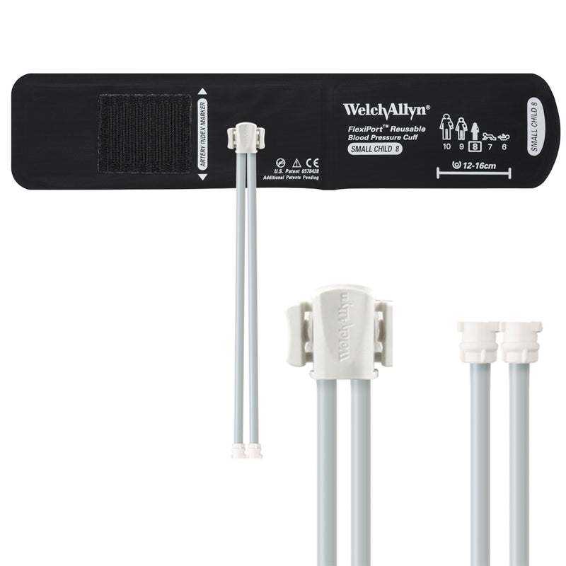 Welch Allyn FlexiPort Reusable Blood Pressure Cuffs with Two-Tube Locking Type Connectors
