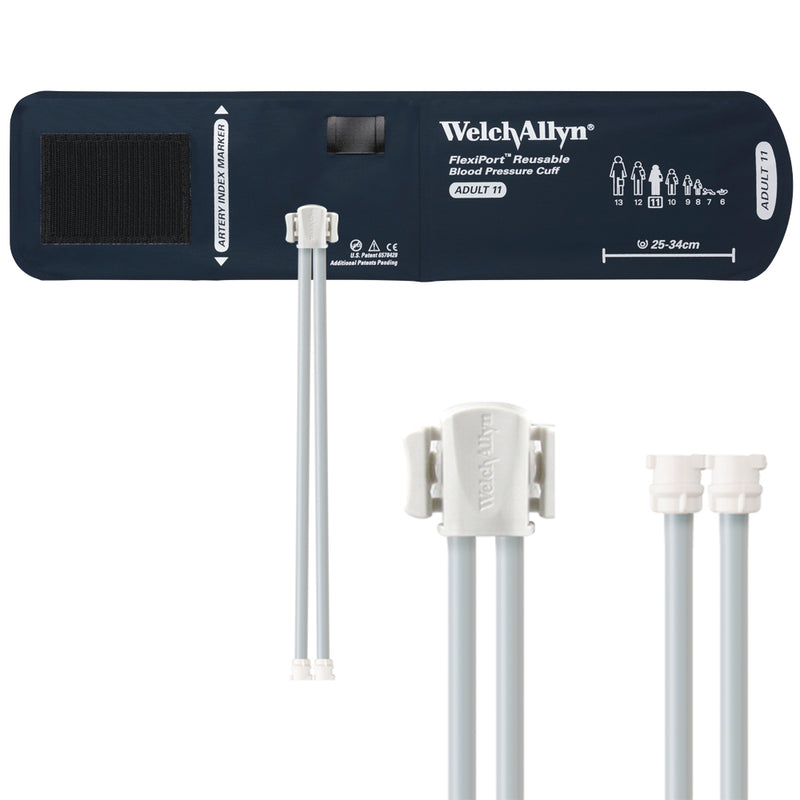 Welch Allyn FlexiPort Reusable Blood Pressure Cuffs with Two-Tube Locking Type Connectors