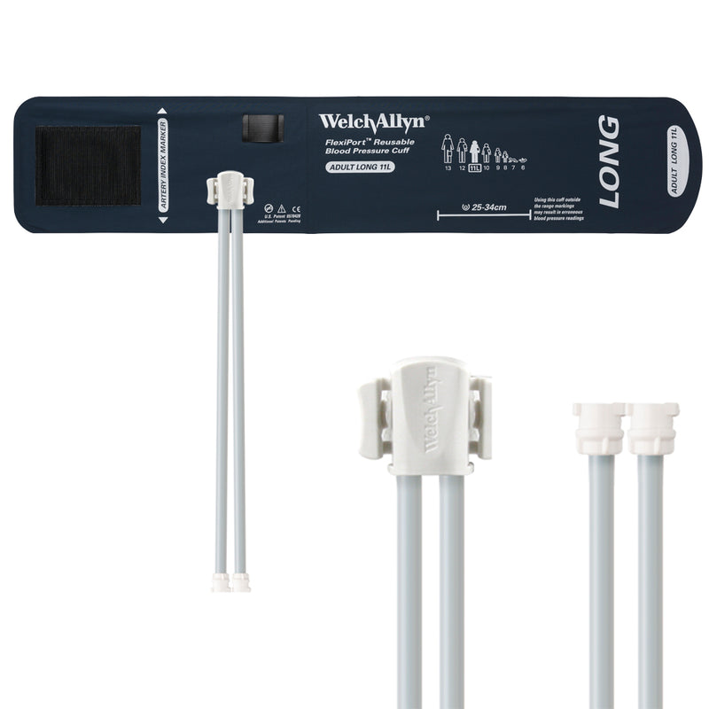 Welch Allyn FlexiPort Reusable Blood Pressure Cuffs with Two-Tube Locking Type Connectors