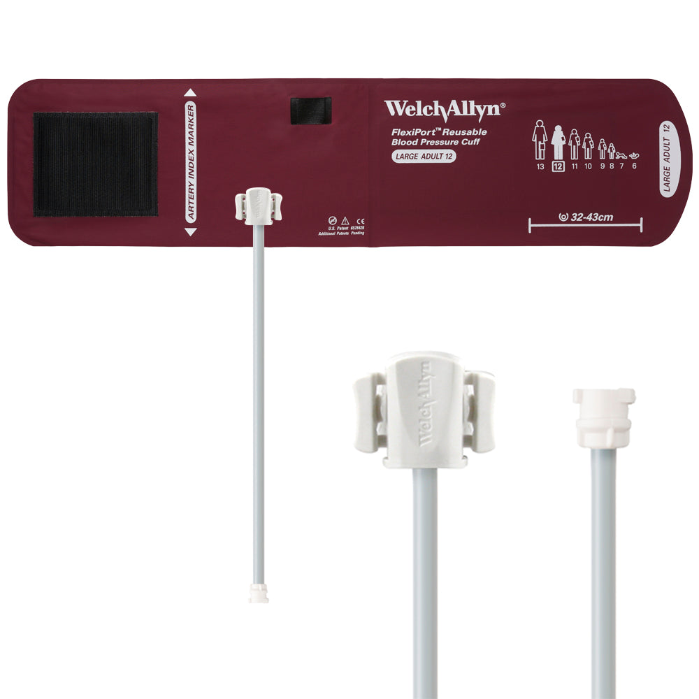 Welch Allyn FlexiPort Reusable Blood Pressure Cuffs with One-Tube Locking Type Connectors