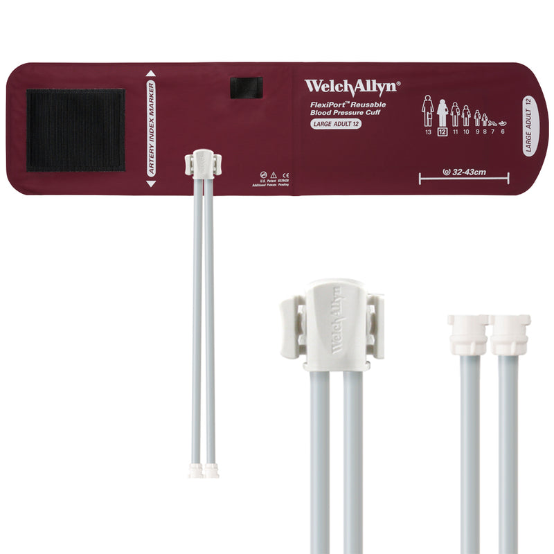 Welch Allyn FlexiPort Reusable Blood Pressure Cuffs with Two-Tube Locking Type Connectors