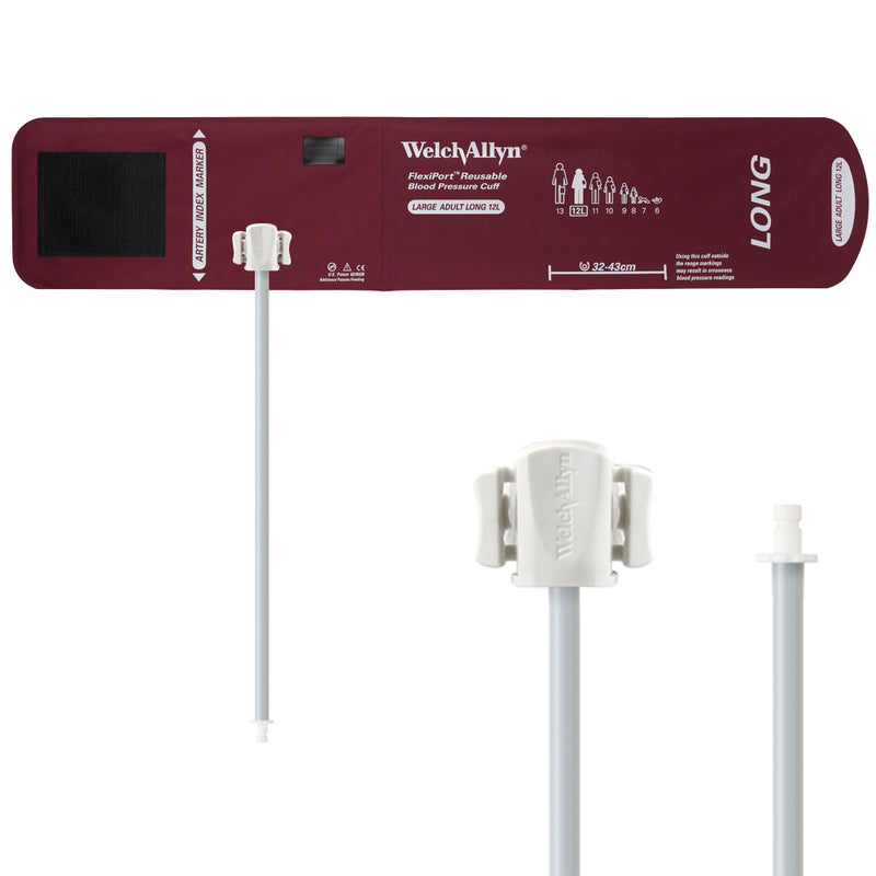 Welch Allyn FlexiPort Blood Pressure Cuff - Reusable - 1-Tube - Male Bayonet (