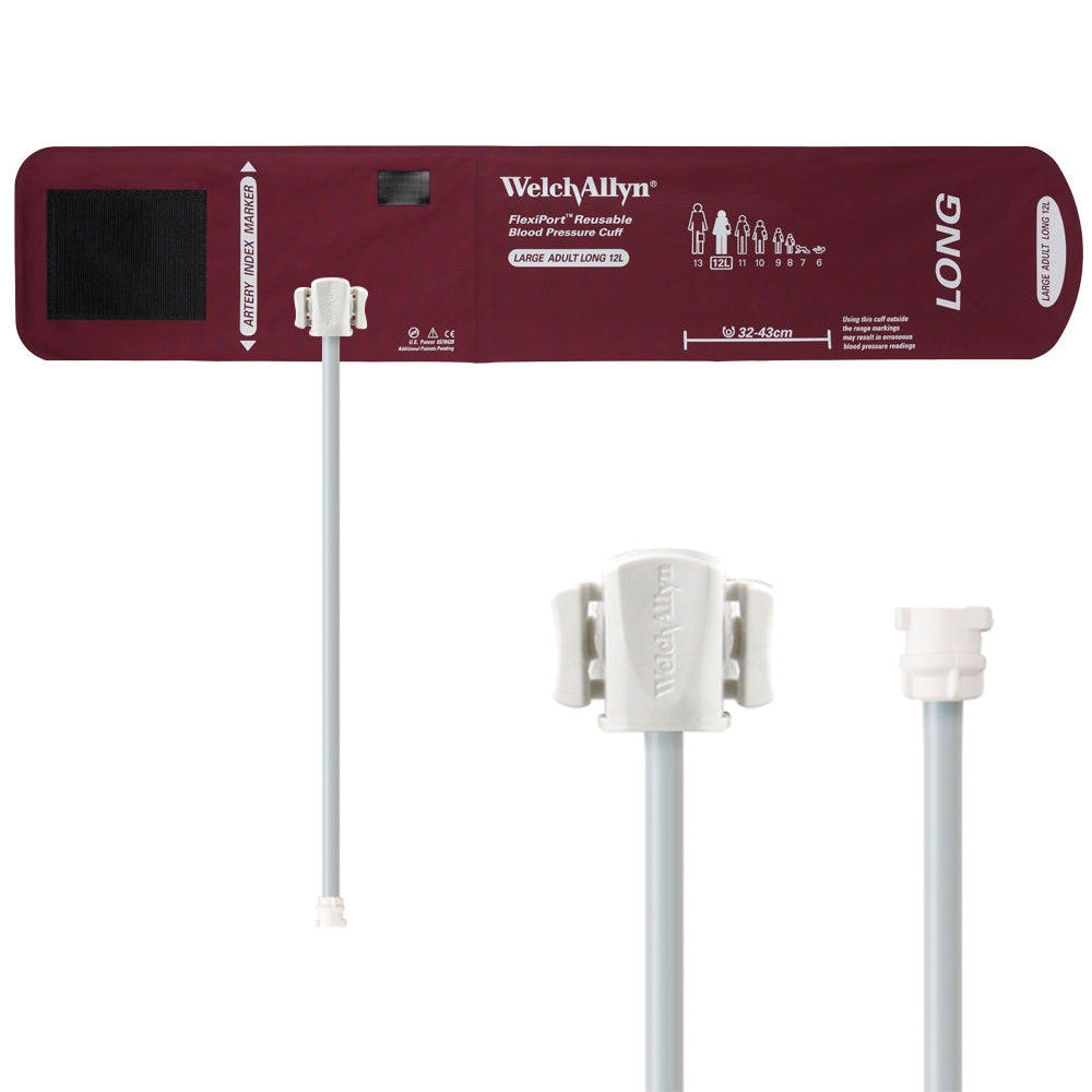 Welch Allyn FlexiPort Reusable Blood Pressure Cuffs with One-Tube Locking Type Connectors